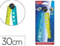 REGLA MAPED PLASTICO PLEGABLE CROC CROC BLISTER DE 1 UNIDAD 15 CM + 1 UNIDAD 30 CM