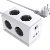 REGLETA Q-CONNECT ENCHUFE MULTIPLE 10 EN 1 CABLE 1,4 MT 6 TOMAS DE CORRIENTE+3 USB+1 USB TIPO C 140X76X87MM