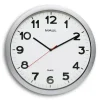 RELOJ MAUL STEP DE PARED REDONDO 40 CM DIAMETRO ELECTRICO COLOR PLATA