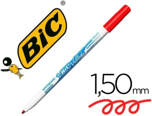 ROTULADOR BIC VELLEDA FINO PARA PIZARRA ROJO PUNTA REDONDA