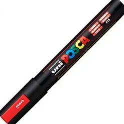 ROTULADOR UNI POSCA PC-5M ROJO FLUORESCENTE