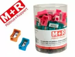 SACAPUNTAS M+R 304 PLASTICO RECTANGULAR 1 USO COLORES SURTIDOS
