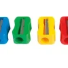 SACAPUNTAS M+R DE PLASTICO 1 USO SIN TORNILLO FORMA RECTANGULAR ERGONOMICA