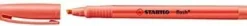 SATABILO FLASH MARCADOR FLUORESCENTE - TAMAÑO BOLSILLO - TRAZO DE 1 Y 3.5MM - TINTA CON BASE DE AGUA - COLOR ROJO