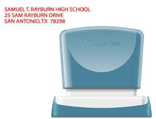 SELLO X'STAMPER QUIX PERSONALIZABLE COLOR ROJO MEDIDAS 14X60 MM Q-14