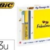 SET ESCRITURA BIC 1 CUATRO COLORES SHINE + 1 FLUORESCENTE GRIP PASTEL + 1 NOTEBOOK