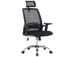 SILLA DE DIRECCION Q-CONNECT ERGONOMICA BASE METAL RESPALDO ALTO CON REPOSACABEZA AJUSTABLE
