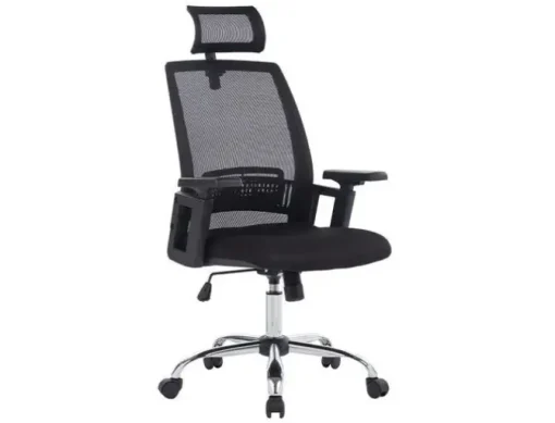 SILLA DE DIRECCION Q-CONNECT ERGONOMICA BASE METAL RESPALDO ALTO CON REPOSACABEZA AJUSTABLE