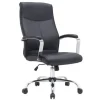SILLA Q-CONNECT DIRECCION MODE NA SIMIL PIEL BASE METALICA ALT MAX 1210 ANC 630 PROF 650 MM RUEDAS PREMIUM COLOR NEGRO