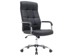 SILLA Q-CONNECT DIRECCION PIAV E SIMIL PIEL BASE METALICA ALT MAX 1250 ANC 610 PROF 700 MM RUEDAS PREMIUM COLOR NEGRO