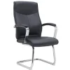 SILLA Q-CONNECT ESCRITORIO MOD ENA SIMIL PIEL BASE METALICA ALT MAX 1050 ANC 630 PROF 650 COLOR NEGRO