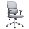 SILLA Q-CONNECT OFICINA LUCCA MALLA BASE METALICA ALT MAX 1090 ANC 700 PROF 650 RUEDAS PREMIUM COLOR NEGRO GRIS
