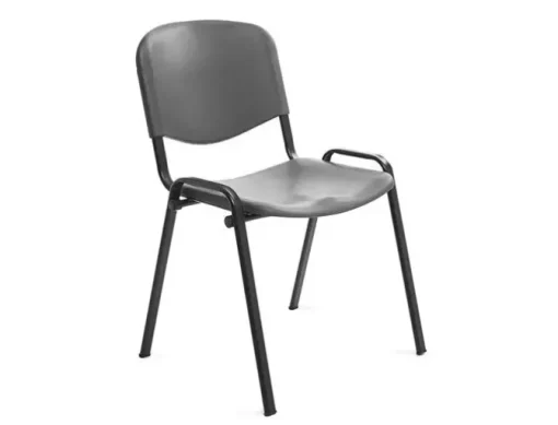 SILLA ROCADA CONFIDENTE ESTRUCTURA METALICA RESPALDO Y ASIENTO EN POLIMERO COLOR GRIS
