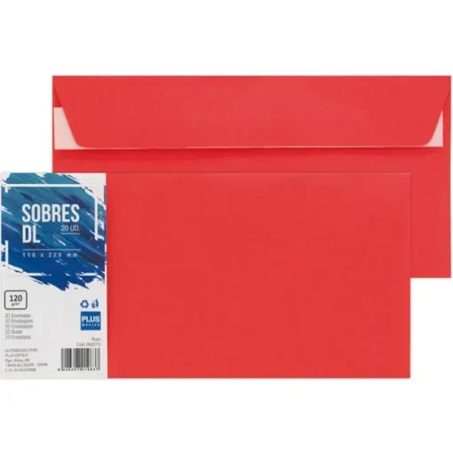 SOBRE PLUS 110X220 ROJO