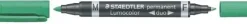 STAEDTLER LUMOCOLOR 348 ROTULADOR PERMANENTE DE DOBLE PUNTA - SECADO RAPIDO - COLOR VERDE