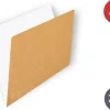 5 SUBCARPETA LIDERPAPEL DIN A4 KRAFT INTERIOR BLANCO 240G/M2