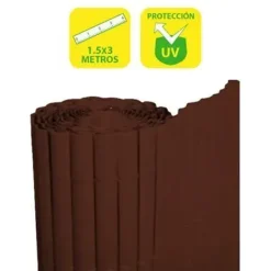 SUNGARDEN CAÑIZO PLASTICO DOBLE CARA 1.5X3M - COLOR MARRON OSCURO