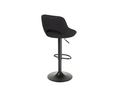TABURETE ALTO ROCADA CON ASIENTO Y RESPALDO BAJO TAPIZADO TELA IGNIFUGA BASE METALICA CON REPOSAPIES COLOR