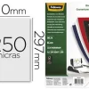 TAPA DE ENCUADERNACION FELLOWES DIN A4 CARTON SIMILPIEL CUERO NEGRO DELTA 250 GR PACK DE 100 UNIDADES
