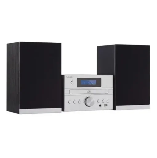 THOMSON MIC122BT MICRO CADENA BLUETOOTH - REPRODUCTOR DE CD Y RADIO FM - POTENCIA MUSICAL 50W - TECNOLOGIA BASS BOOST - MANDO A DISTANCIA - COLOR PLATA