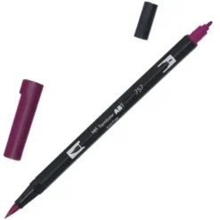 TOMBOW ABT ROTULADOR 757 DOBLE PUNTA PINCEL Y PUNTA FINA 0,8MM COLOR 757 ROJO PUERTO