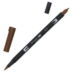 TOMBOW ABT ROTULADOR 879 DOBLE PUNTA PINCEL Y PUNTA FINA 0,8MM COLOR 879 MARRON