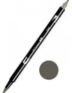 TOMBOW ABT ROTULADOR N49 DOBLE PUNTA PINCEL Y PUNTA FINA 0,8MM COLOR N49 GRIS TEMPLADO 8