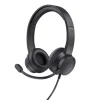 TRUST AYDA AURICULARES CON MICROFONO - DIADEMA AJUSTABLE - ALMOHADILLAS ACOLCHADAS - CONTROL DE VOLUMEN EN AURICULAR - CABLE DE 1.80M - COLOR NEGRO