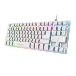 TRUST TECLADO DE MEMBRANA USB - ILUMINACION LED - CABLE DE 1.35M - COLOR BLANCO