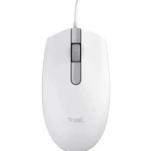 TRUST TM101 ECO RATON USB 1200DPI - FABRICADO CON 50% DE PLASTICOS RECICLADOS - 3 BOTONES - USO AMBIDIESTRO - CABLE DE 1.60M - COLOR BLANCO