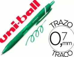 UNI-BALL JET STREAM SPORT VERDE OSCURO BOLIGRAFO DE BOLA RETRACTIL - PUNTA DE ACERO INOXIDABLE DE 0.7 MM - SECADO INSTANTANEO - COLOR NARANJA - CAJA DE 12 UD