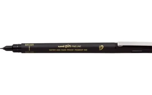 UNI-BALL ROTULADOR CALIBRADO PINCEL ULTRA FINO COLOR NEGRO UBPINBR-500EF