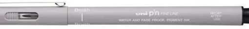 UNI-BALL ROTULADOR CALIBRADO UNI PIN - PUNTA BRUSH POLIACETAL - TINTA RESISTENTE AL AGUA Y A LA LUZ - COLOR GRIS CLARO