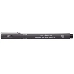 UNI-BALL ROTULADOR CALIBRADO UNI PIN - PUNTA BRUSH POLIACETAL - TINTA RESISTENTE AL AGUA Y A LA LUZ - COLOR GRIS OSCURO