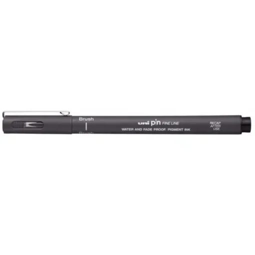 UNI-BALL ROTULADOR CALIBRADO UNI PIN - PUNTA BRUSH POLIACETAL - TINTA RESISTENTE AL AGUA Y A LA LUZ - COLOR GRIS OSCURO