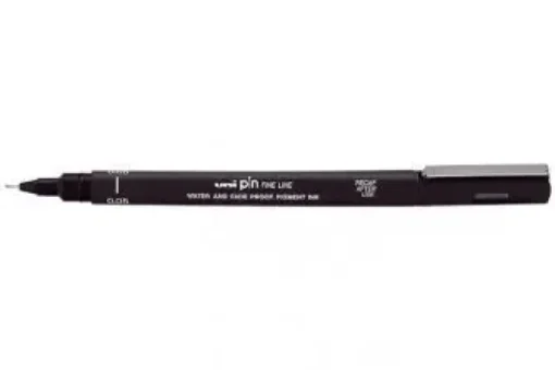 UNI-BALL ROTULADOR CALIBRADO UNI PIN - PUNTA POLIACETAL DE 0.6 MM. - TINTA RESISTENTE AL AGUA Y A LA LUZ - COLOR NEGRO
