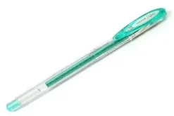 UNI-BALL SIGNO SPARKLING BOLIGRAFO DE GEL - PUNTA DE ACERO INOXIDABLE 1 MM. - TRAZO 0.65 MM. APROX. - TINTA GEL - COLOR VERDE EFECTO PURPURINA - CAJA DE 12 UD