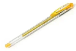 UNI-BALL SIGNO SPARKLING BOLIGRAFO DE GEL - PUNTA DE ACERO INOXIDABLE 1 MM. - TRAZO 0.65 MM. APROX. - TINTA GEL - COLOR ORO EFECTO PURPURINA - CAJA DE 12 UD