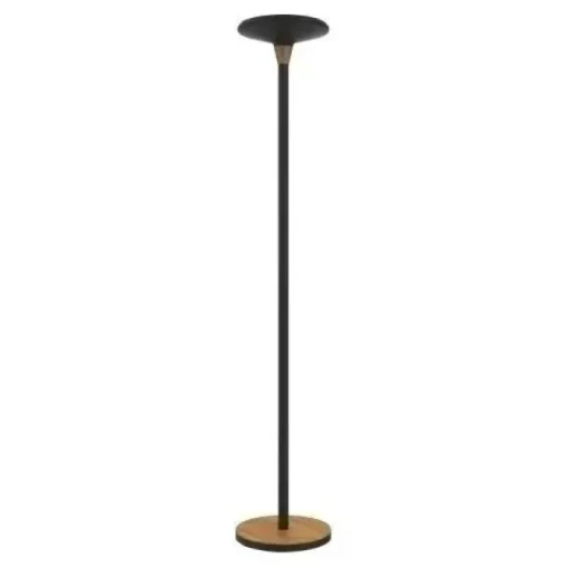 UNILUX BALY BAMBOO LAMPARA DE PIE LED - ATENUADOR TACTIL DE 3 INTENSIDADES - LUZ CALIDA - FABRICADA EN BAMBU Y ACERO - BASE RESISTENTE - COLOR NEGRO