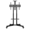 UNYKACH SOPORTE DE SUELO CON RUEDAS PARA PANTALLAS 32-75 - BLOQUEO DE RUEDAS - DOS BANDEJAS - PESO MAX 45KG - VESA 600X400MM - COLOR NEGRO