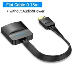 VENTION CABLE CONVERSOR HDMI MACHO A VGA HEMBRA CON JACK 3.5MM - 0.15M - COLOR NEGRO