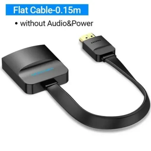 VENTION CABLE CONVERSOR HDMI MACHO A VGA HEMBRA CON JACK 3.5MM - 0.15M - COLOR NEGRO