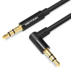 VENTION CABLE ESTEREO JACK 3.5 MACHO A JACK 3.5 MACHO - 0.5M - COLOR NEGRO