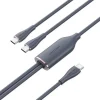 VENTION CABLE USB-C MACHO A 2XUSB-C MACHO - 1.5M - COLOR VERDE