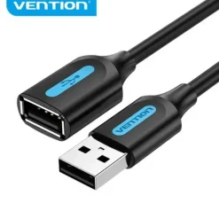 VENTION CABLETECH USB 2.0 EXTENSOR - CONECTOR A MACHO A A HEMBRA - 50 CM - ALTA COMPATIBILIDAD - COLOR NEGRO
