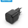 VENTION CARGADOR DE PARED GAN USB-C 30W 3A CARGA RAPIDA - COLOR AMARILLO