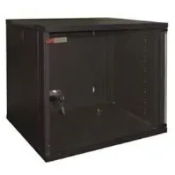 WP RWA-09604-B ARMARIO MURAL 9U FONDO 450 - PUERTA DE CRISTAL - CERRADURA DE SEGURIDAD - COLOR NEGRO