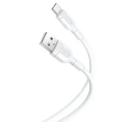 XO CABLE DE CARGA Y TRANSMISION DE DATOS TIPO C - LONGITUD 1M - SILICONA SUAVE Y DURADERA - ALTA VELOCIDAD 5V, 2.1A - CONECTOR TIPO C (NEGRO)