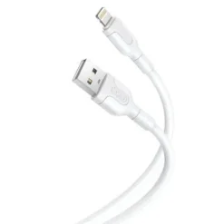 XO CABLE DE CONECTOR LIGHTNING - LONGITUD 1 METRO - CARGA Y TRANSMISION DE DATOS DE ALTA VELOCIDAD - 5V, 21A - CABLE DE SILICONA SUAVE Y DURADERO - TACTO CONFORTABLE - COLOR NEGRO