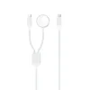 XO CABLE USB 2 EN 1 - 60W - TIPO C + CARGA MAGNETICA APPLE WATCH - 1 METRO - COLOR BLANCO